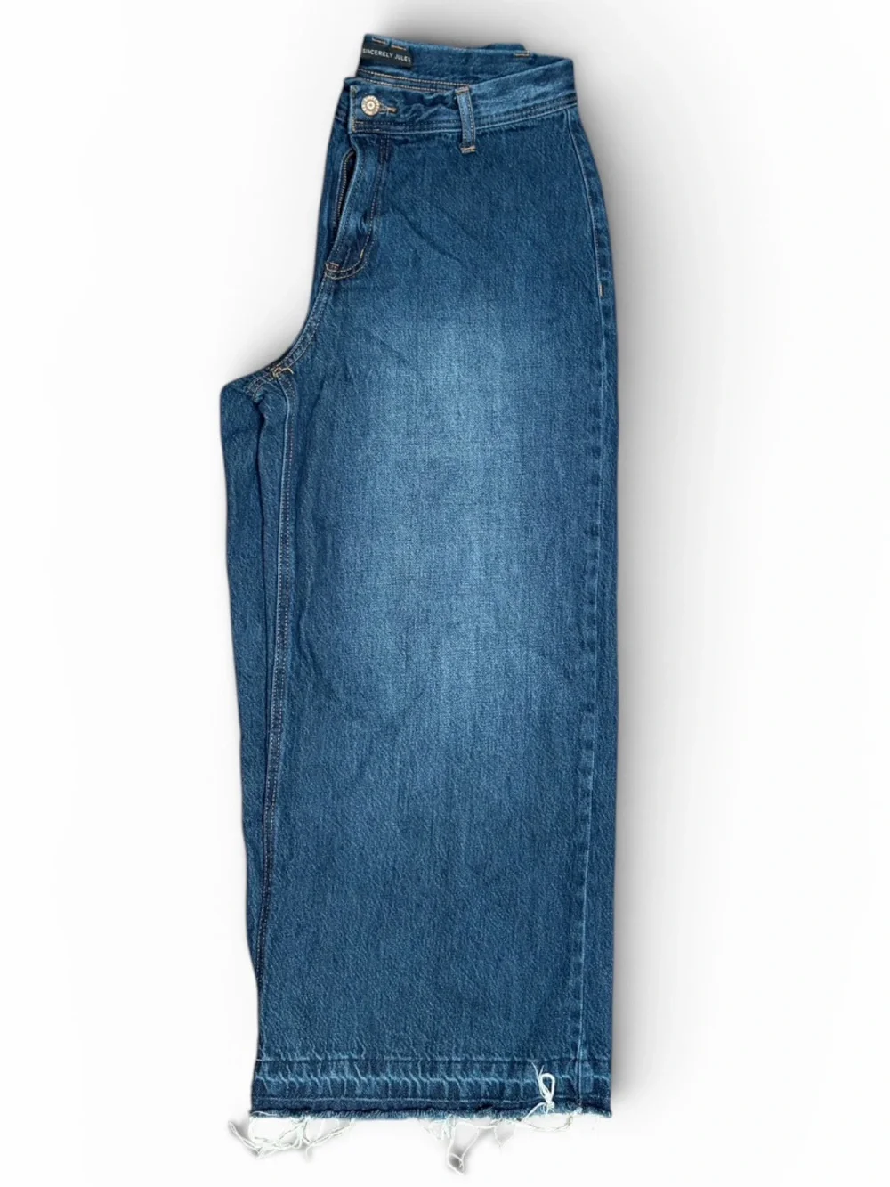 Sincerely Jules Wide-Leg Raw Hem Jeans - Picture 3 of 4